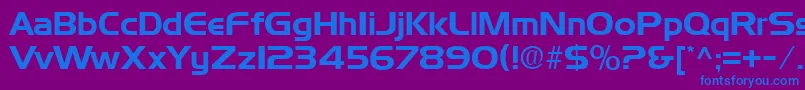 フォントDenmarkRegular – 紫色の背景に青い文字