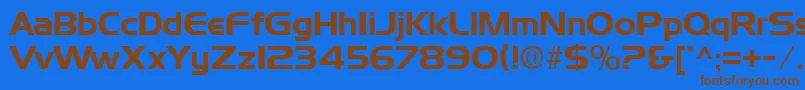 DenmarkRegular Font – Brown Fonts on Blue Background