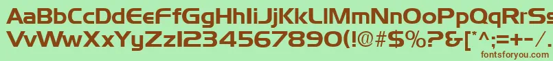 DenmarkRegular Font – Brown Fonts on Green Background