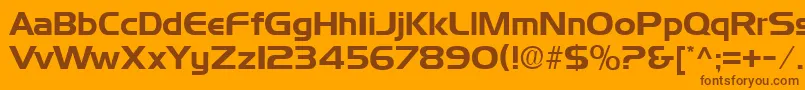 DenmarkRegular Font – Brown Fonts on Orange Background