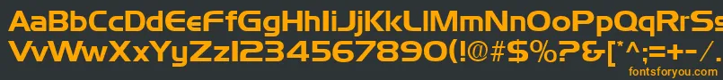 DenmarkRegular Font – Orange Fonts on Black Background