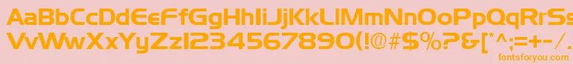 DenmarkRegular Font – Orange Fonts on Pink Background