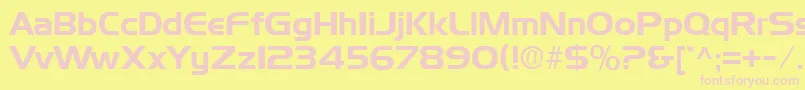 DenmarkRegular Font – Pink Fonts on Yellow Background