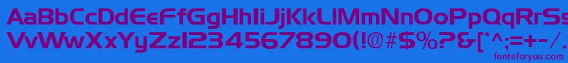 DenmarkRegular Font – Purple Fonts on Blue Background