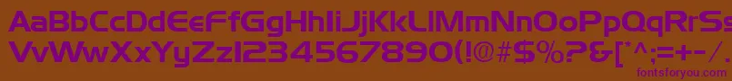 DenmarkRegular Font – Purple Fonts on Brown Background