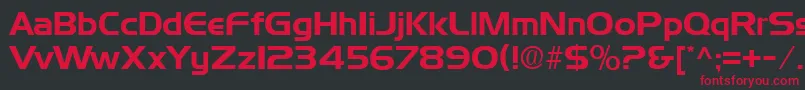 DenmarkRegular Font – Red Fonts on Black Background