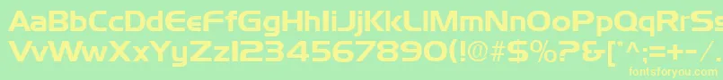 Police DenmarkRegular – polices jaunes sur fond vert
