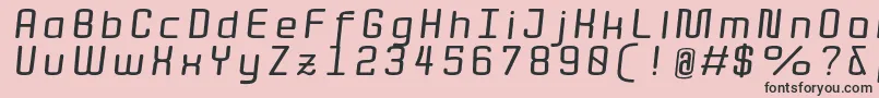 QuotaBolditalicext. Font – Black Fonts on Pink Background