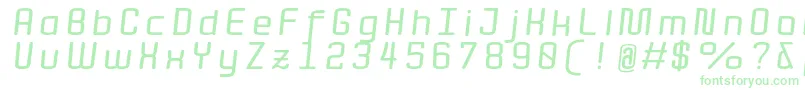 QuotaBolditalicext. Font – Green Fonts on White Background