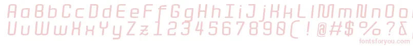 QuotaBolditalicext. Font – Pink Fonts on White Background