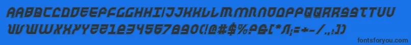 TrekTrooperAcademyItalic Font – Black Fonts on Blue Background