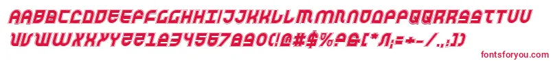 フォントTrekTrooperAcademyItalic – 赤い文字