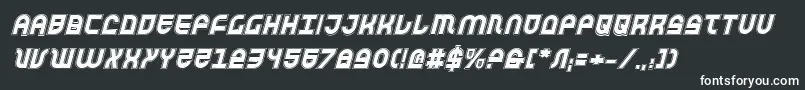 Шрифт TrekTrooperAcademyItalic – белые шрифты на чёрном фоне