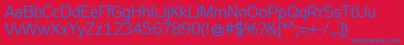 Zeppelin31 Font – Blue Fonts on Red Background