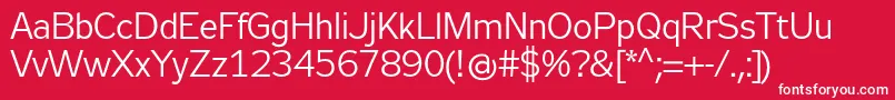 Zeppelin31 Font – White Fonts on Red Background
