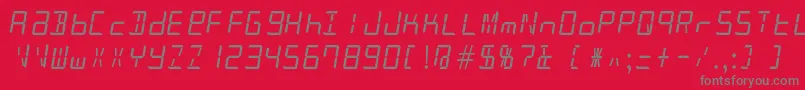 Patopian1986 Font – Gray Fonts on Red Background