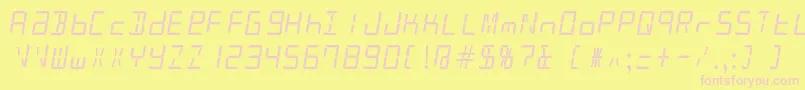 Patopian1986 Font – Pink Fonts on Yellow Background