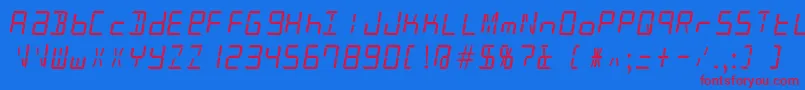 Patopian1986 Font – Red Fonts on Blue Background