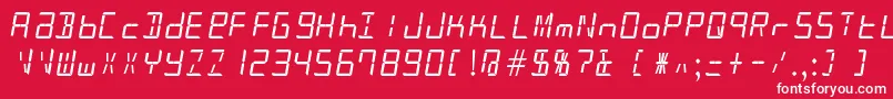 Patopian1986 Font – White Fonts on Red Background