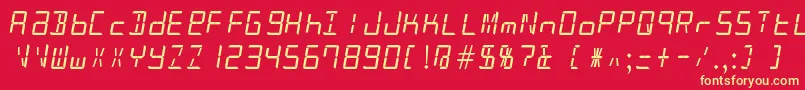 Patopian1986 Font – Yellow Fonts on Red Background