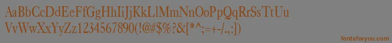 CasquecondensedRegular Font – Brown Fonts on Gray Background