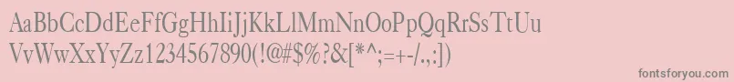 CasquecondensedRegular Font – Gray Fonts on Pink Background