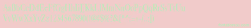 Police CasquecondensedRegular – polices vertes sur fond rose