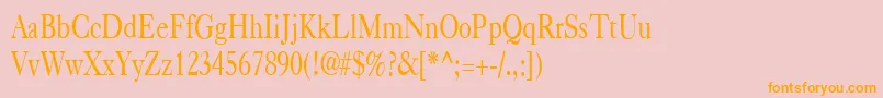 CasquecondensedRegular Font – Orange Fonts on Pink Background