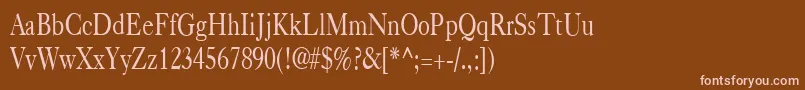 Police CasquecondensedRegular – polices roses sur fond brun