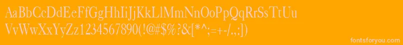Police CasquecondensedRegular – polices roses sur fond orange