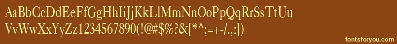CasquecondensedRegular Font – Yellow Fonts on Brown Background