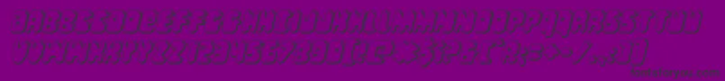 フォントBubblebutt3Dital – 紫の背景に黒い文字