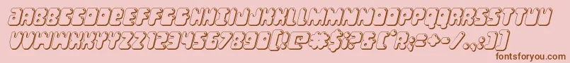 Bubblebutt3Dital Font – Brown Fonts on Pink Background