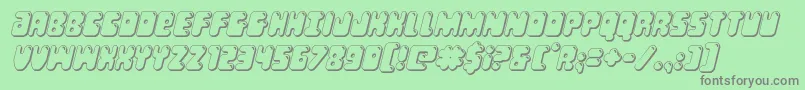 Bubblebutt3Dital Font – Gray Fonts on Green Background