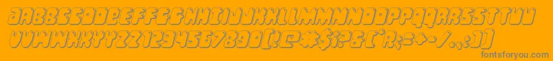 Bubblebutt3Dital-Schriftart – Graue Schriften auf orangefarbenem Hintergrund