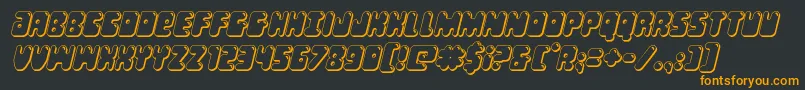 Bubblebutt3Dital Font – Orange Fonts on Black Background