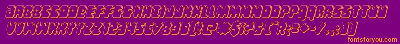 Bubblebutt3Dital Font – Orange Fonts on Purple Background