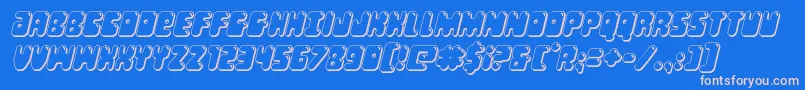 Bubblebutt3Dital Font – Pink Fonts on Blue Background