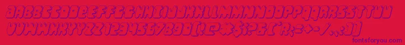 Bubblebutt3Dital Font – Purple Fonts on Red Background