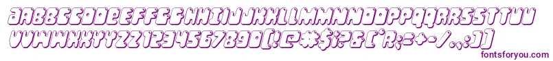 Bubblebutt3Dital-Schriftart – Violette Schriften auf weißem Hintergrund