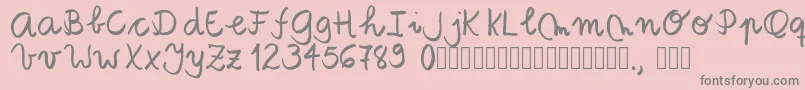 Tanaestelbrushscript01Regular Font – Gray Fonts on Pink Background