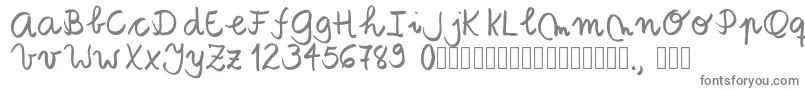 Tanaestelbrushscript01Regular Font – Gray Fonts on White Background