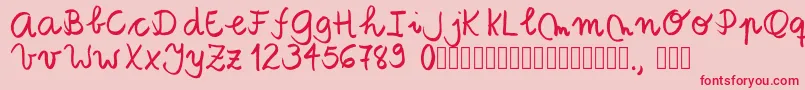 Police Tanaestelbrushscript01Regular – polices rouges sur fond rose