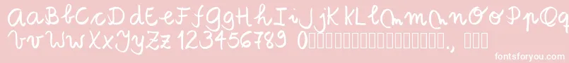 フォントTanaestelbrushscript01Regular – ピンクの背景に白い文字