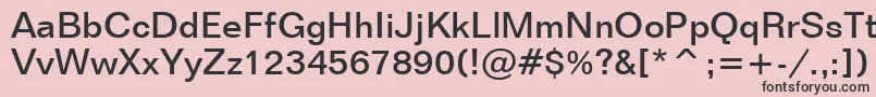 FolioMediumBt Font – Black Fonts on Pink Background