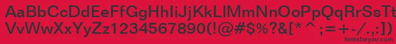 FolioMediumBt Font – Black Fonts on Red Background
