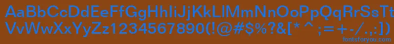 FolioMediumBt Font – Blue Fonts on Brown Background