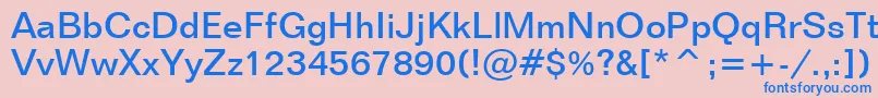 FolioMediumBt Font – Blue Fonts on Pink Background