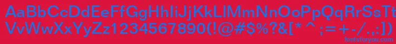 FolioMediumBt Font – Blue Fonts on Red Background