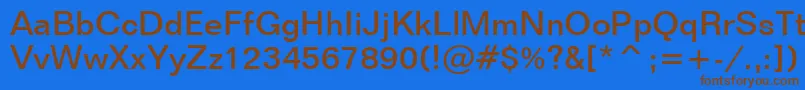FolioMediumBt Font – Brown Fonts on Blue Background
